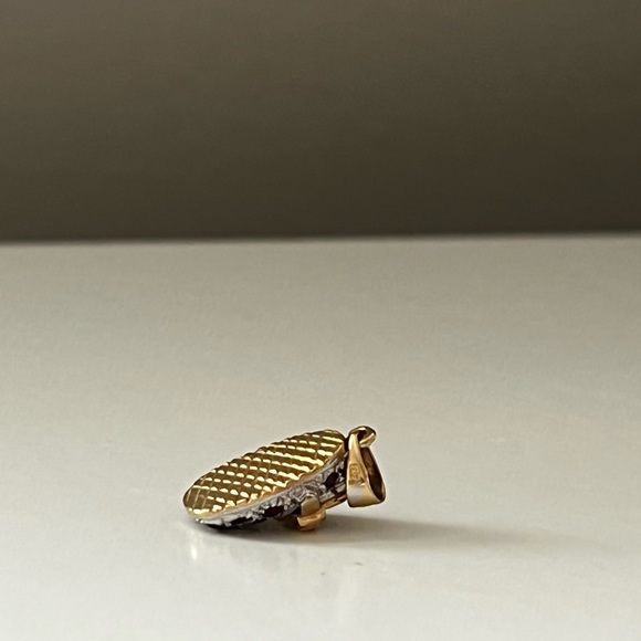 14k gold rubies baby shoe pendant charm - Picture 6 of 7